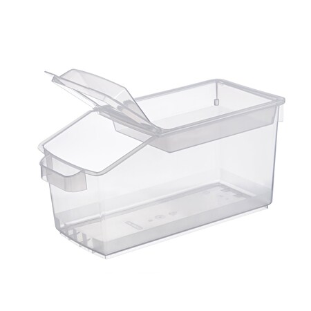 Araven INGREDIENT BIN WITH LID TO HOLD CONDIMENTS, ETC. 3.6 GAL TRANSPARENT, 18 7/8" X 9 1/8" X 8 7/8" 09308